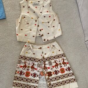 1960's Vintage Bobbie Brooks Mini Skirt and Top